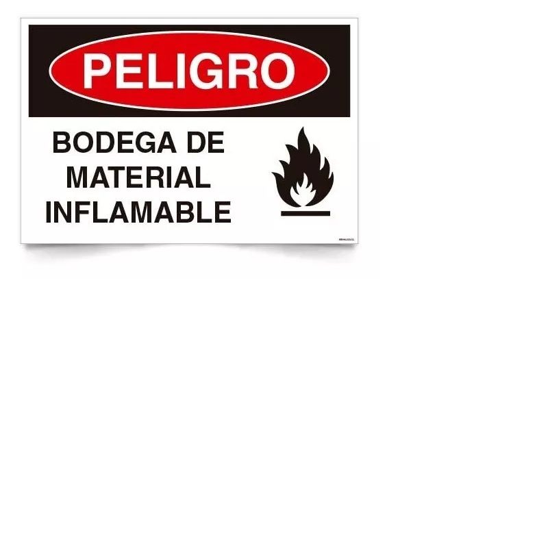 GENERICO - Señalética Peligro Bodega De Material Inflamable Trovicel