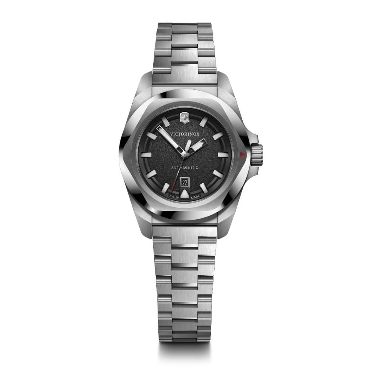 VICTORINOX - Reloj INOX Quartz correa de acero inoxidable negro Victorinox