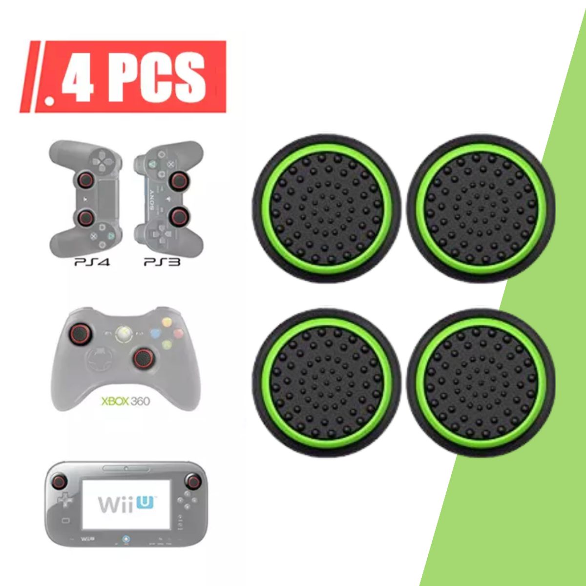 GENERICO - Trust Thumb Grips Goma Mando Ps4 Ps3 Xbox Antideslizante X4.