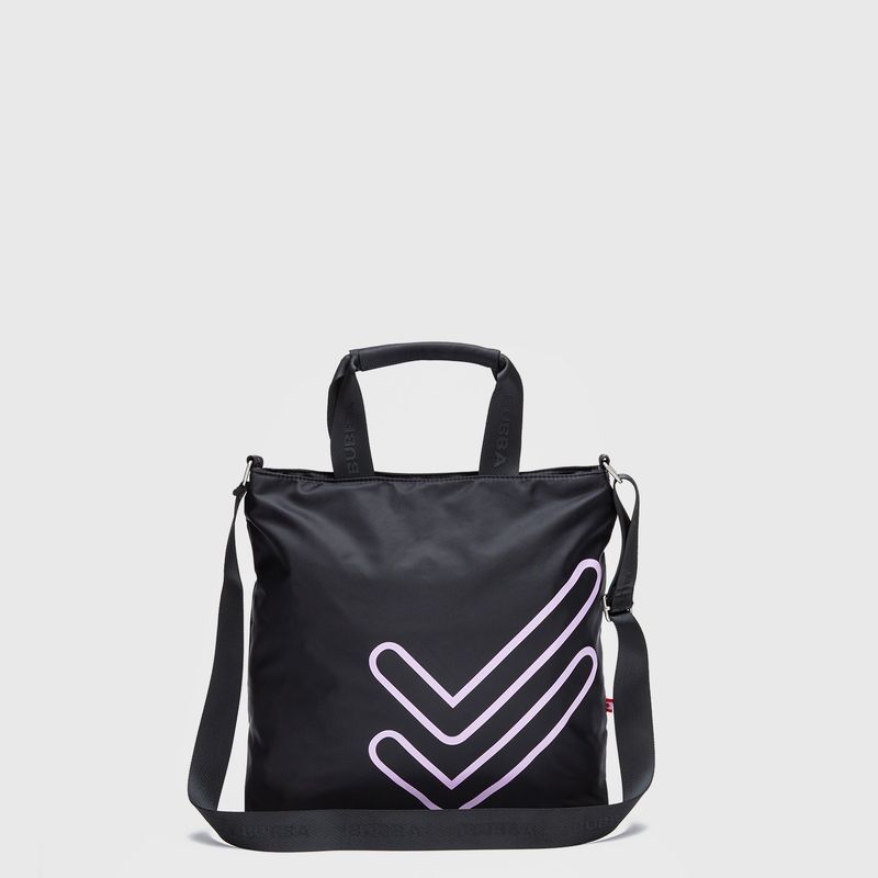 BUBBA - Tote Charlotte Doble Check Black Bubba Essentials