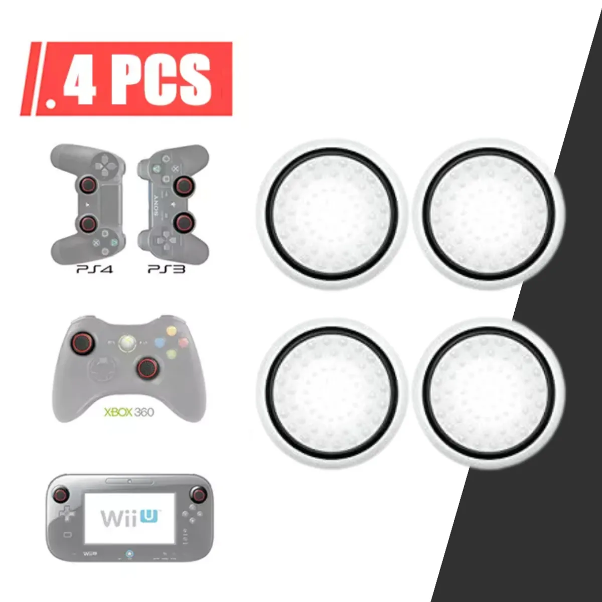GENERICO - Trust Thumb Grips Goma Mando Ps4 Ps3 Xbox Antideslizante X4.
