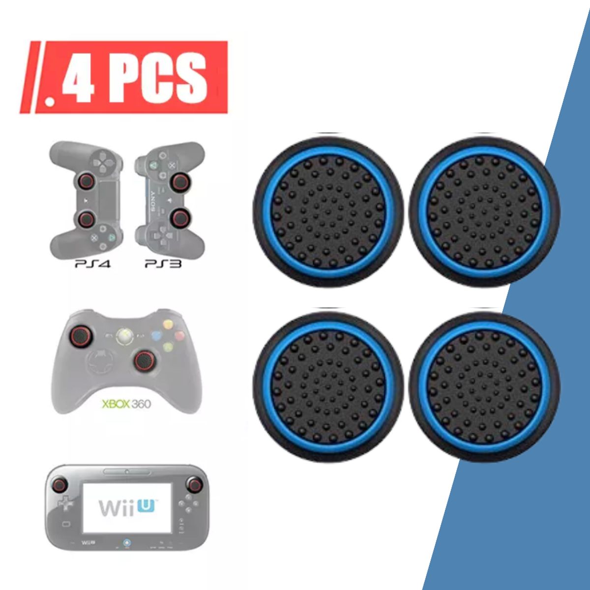 GENERICO - Trust Thumb Grips Goma Mando Ps4 Ps3 Xbox Antideslizante X4
