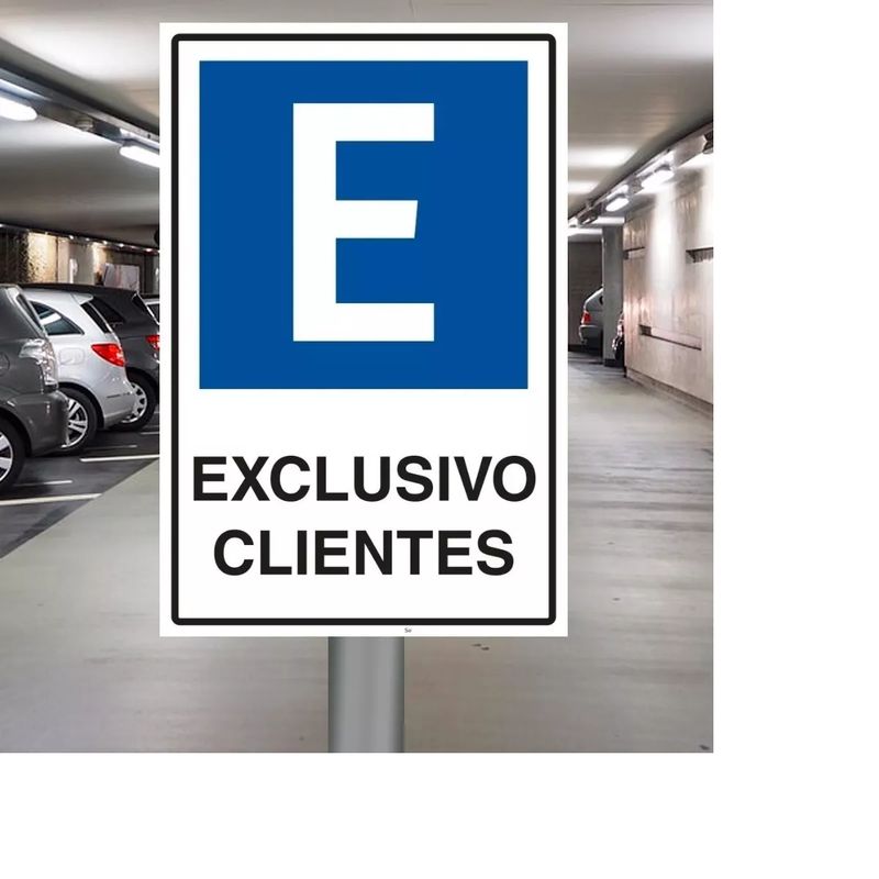 GENERICO - Señalética Estacionamiento Exclusivo Cliente 60x40 Metálico