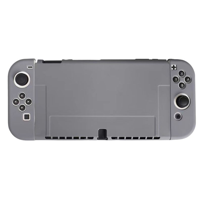 GENERICO - Carcasa Funda Protectora Para Nintendo Switch Oled Silicona Gris