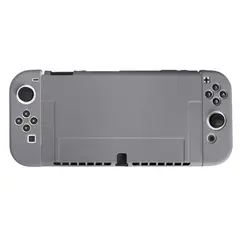 GENERICO - Carcasa Funda Protectora Para Nintendo Switch Oled Silicona Gris