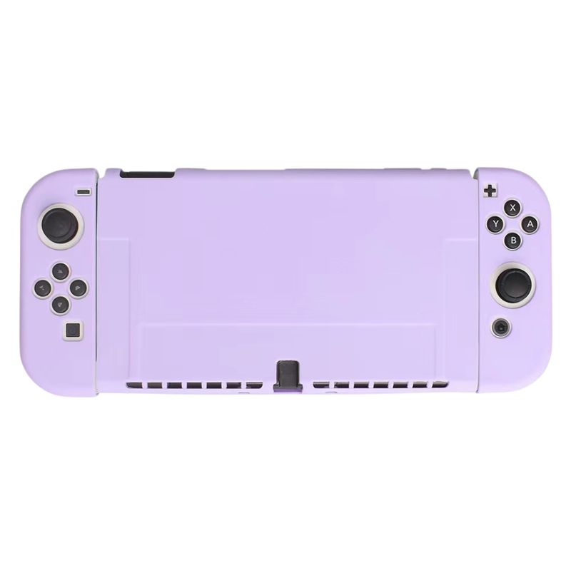 GENERICO - Carcasa Funda Protectora Para Nintendo Switch Oled Silicona Morado