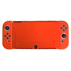 GENERICO - Carcasa Funda Protectora Para Nintendo Switch Oled Silicona Rojo