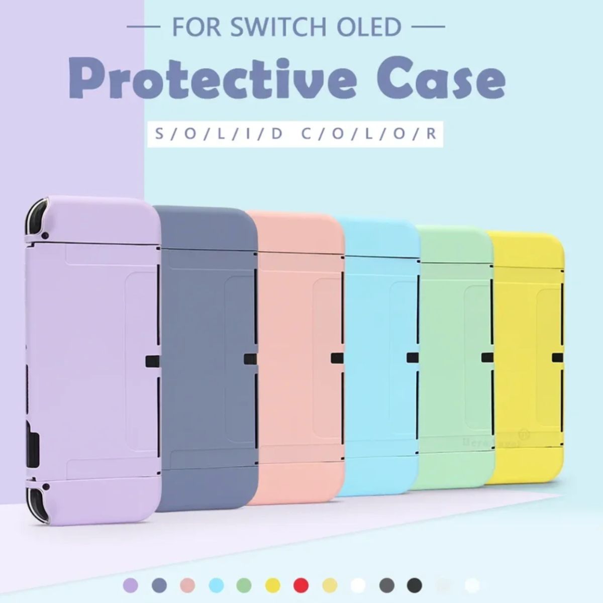 GENERICO - Carcasa Funda Protectora Para Nintendo Switch Oled Silicona Rojo