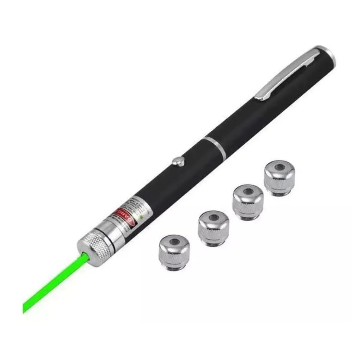 GENERICO - Puntero Laser Verde 5mw + 5 Punto De Efectos Negro