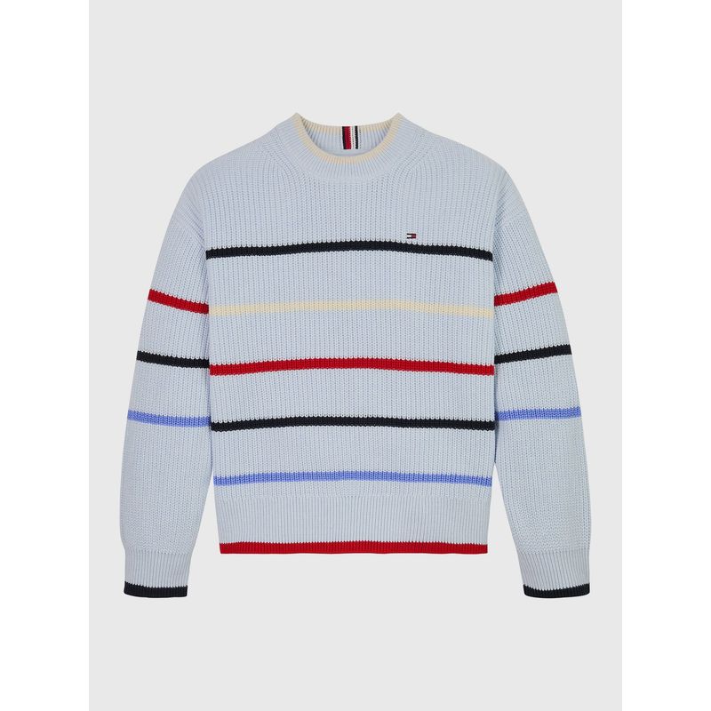 TOMMY HILFIGER - Sweater De Niño A Rayas Multicolores Azul Tommy Hilfiger