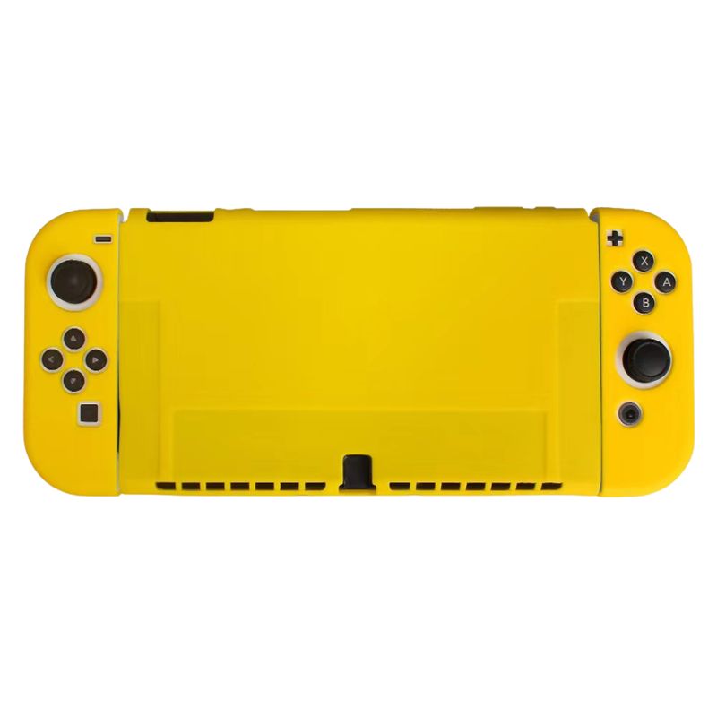 GENERICO - Carcasa Funda Protectora Para Nintendo Switch Oled Silicona Amarillo.