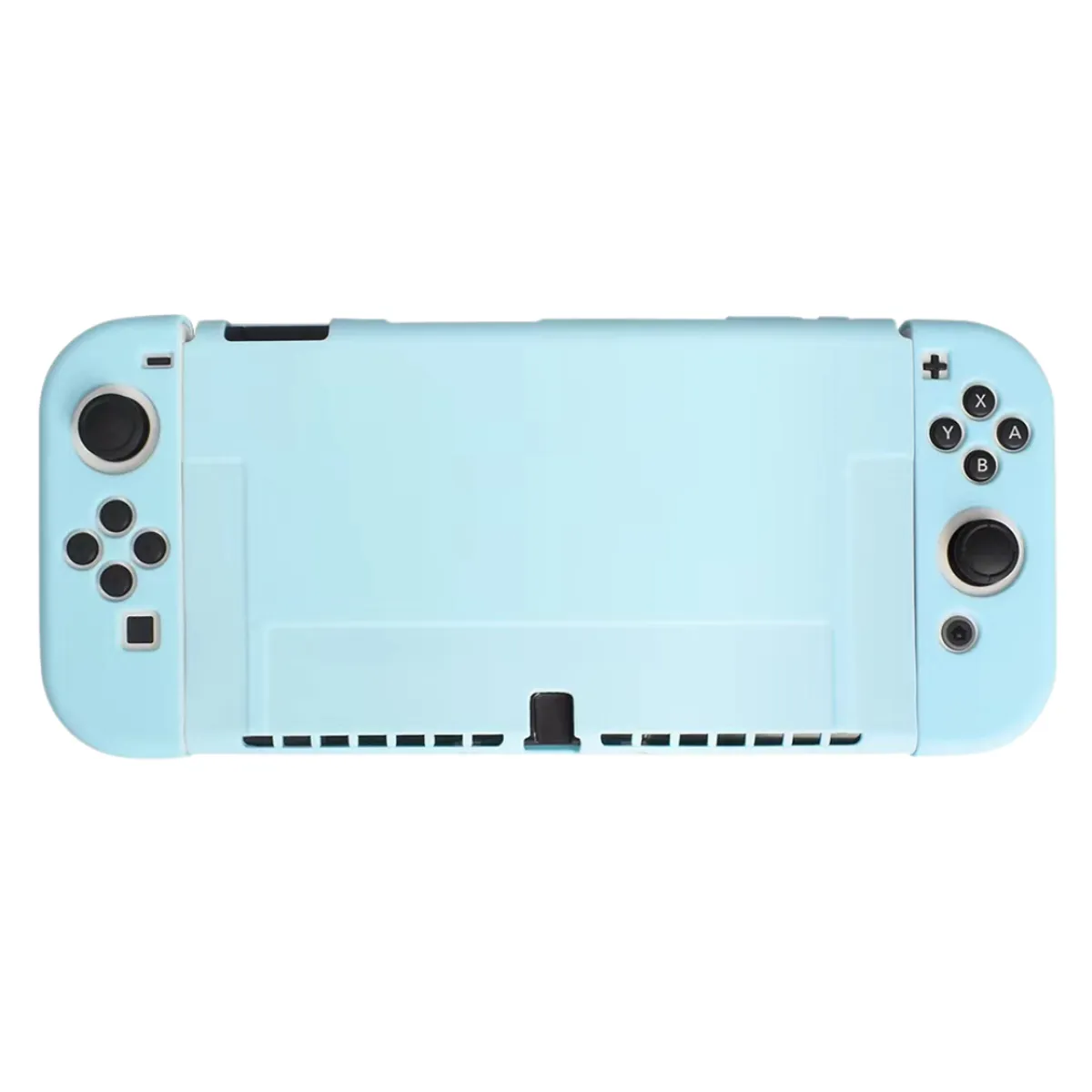 GENERICO - Carcasa Funda Protectora Para Nintendo Switch Oled Silicona Celeste