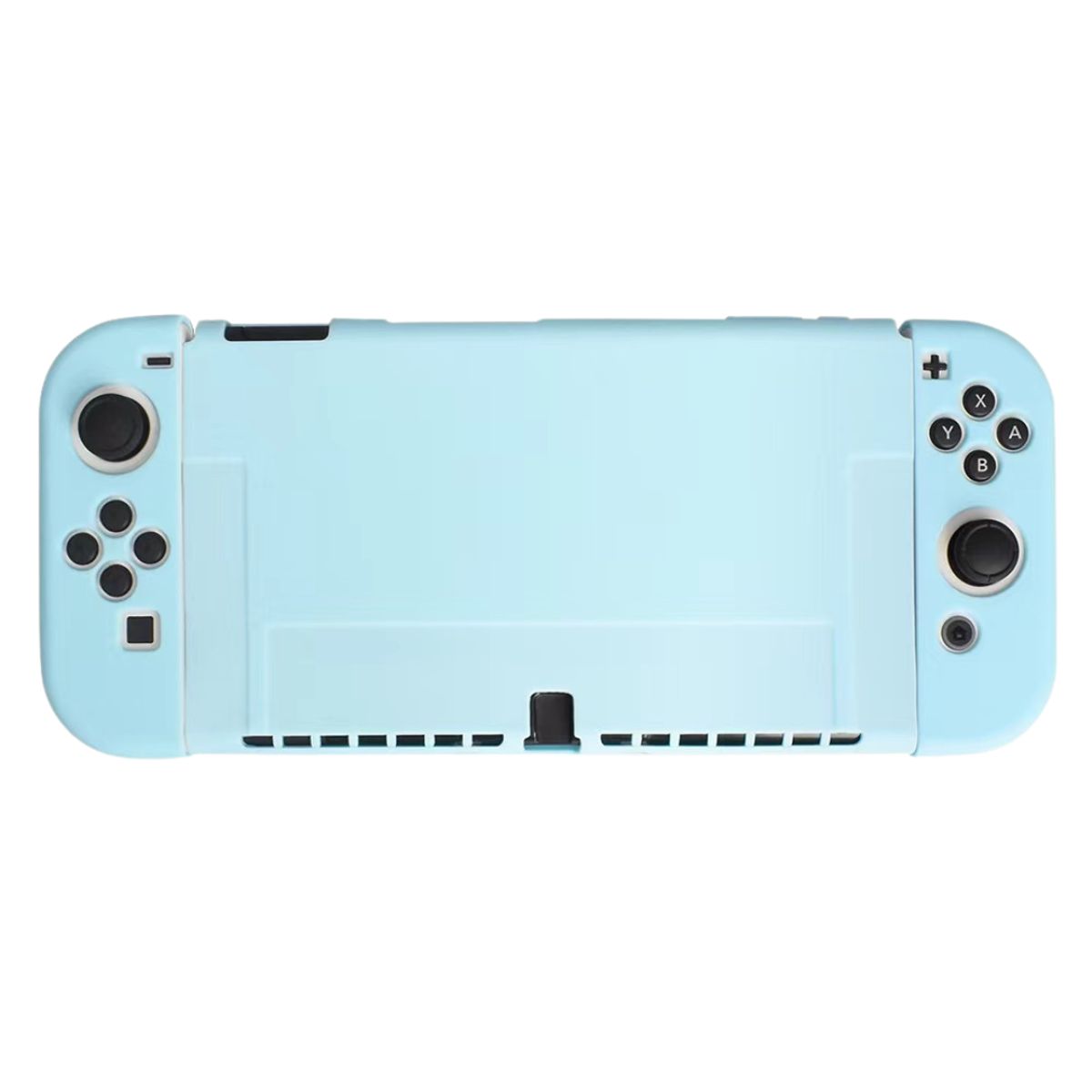 GENERICO - Carcasa Funda Protectora Para Nintendo Switch Oled Silicona Celeste