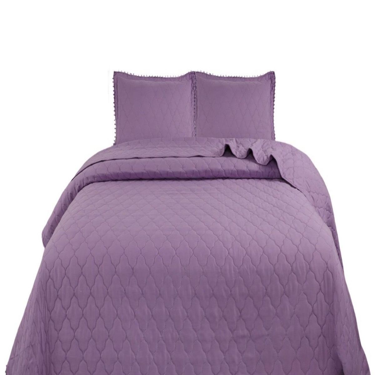 GENERICO - Cubrecamas Quilt Primavera Verano con Pompones B8