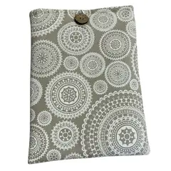 GENERICO - Funda De Tela Para Libros Diseño Gris Y Blanco