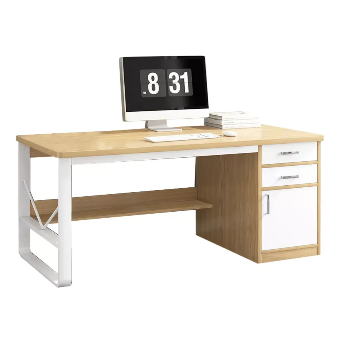 HOMER DESIGN - Escritorio Moderno Con Cajoneras 120x60x72cm Para Oficina…