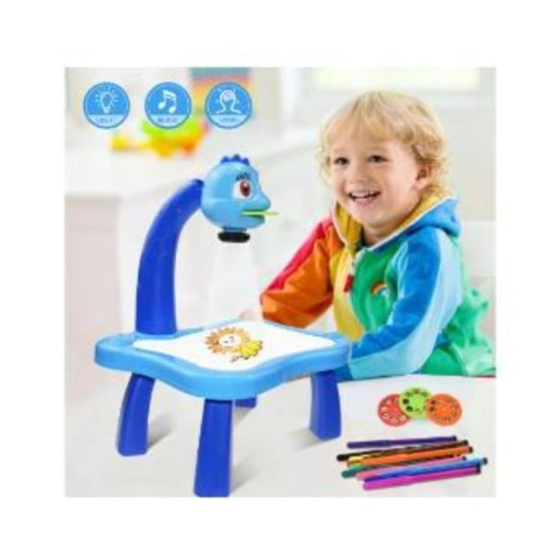 GENERICO - Mesa Proyector De Dibujo Infantil Con Luz Y Música Azul