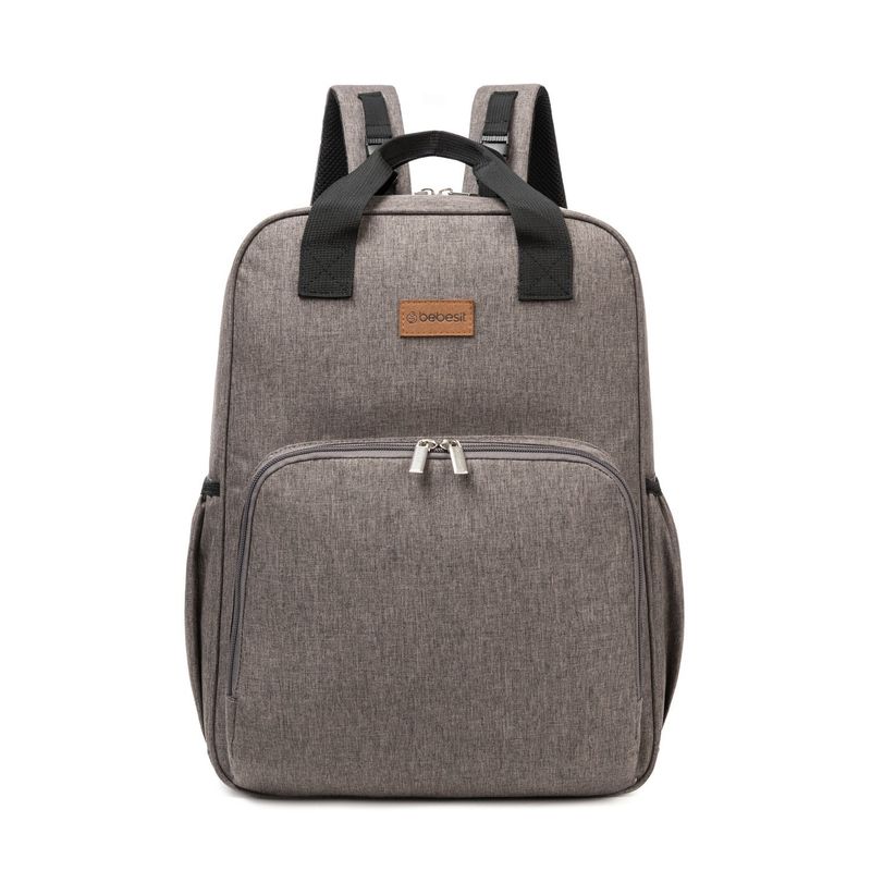 BEBESIT - Mochila Maternal 3En1 Pañalera Cuna Y Mudador Gris Bebesit