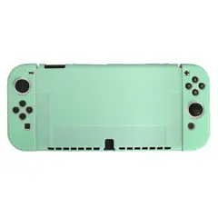 GENERICO - Carcasa Funda Protectora Para Nintendo Switch Oled Silicona VerdeMenta