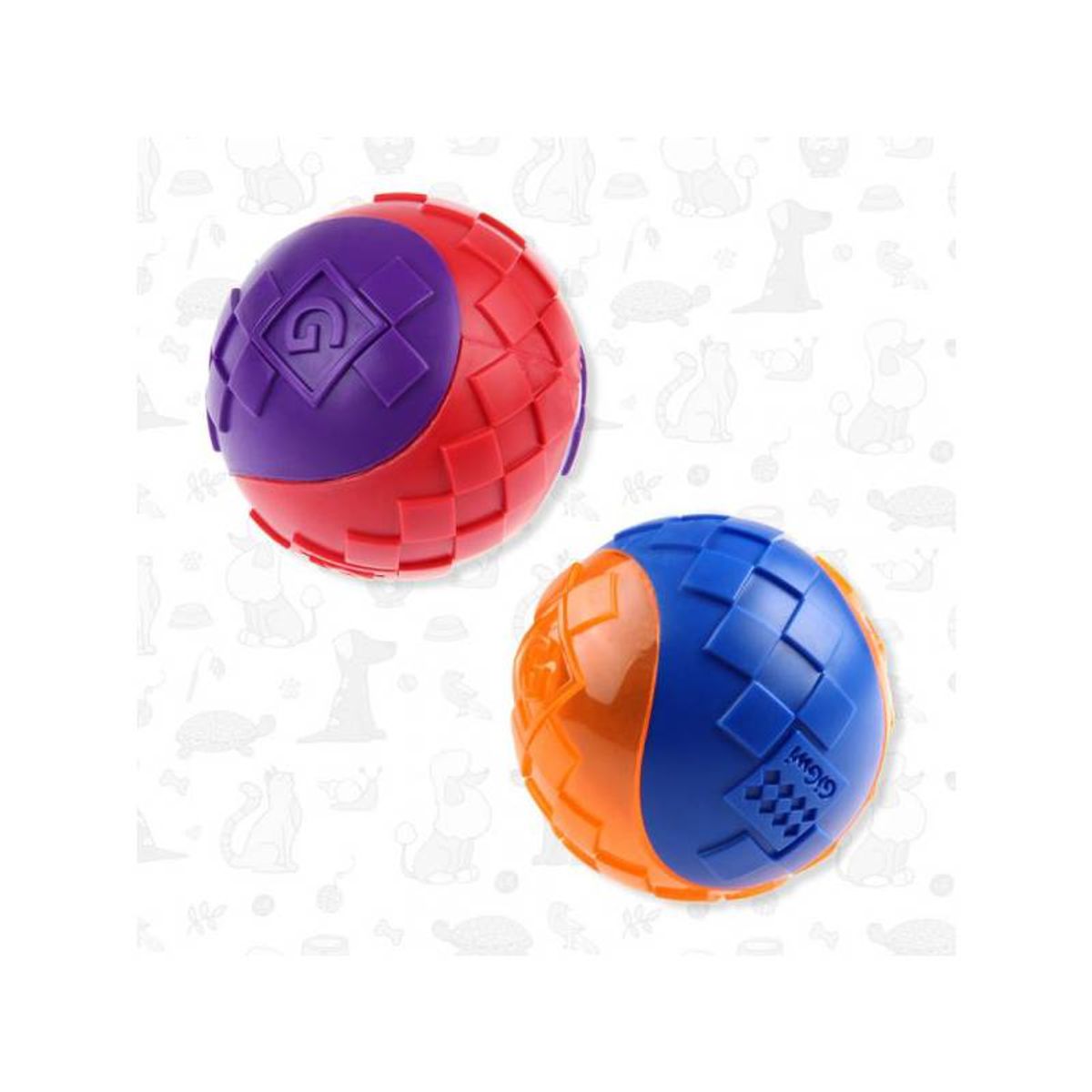 GIGWI - Pack Pelotas Gigwi Sonido Talla Large 2 unidades para Perro