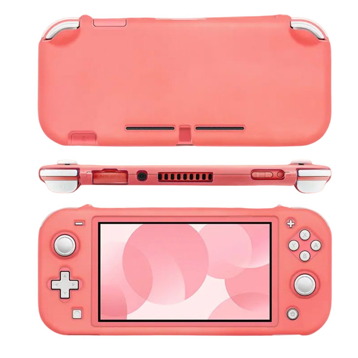 GENERICO - Carcasa Funda Protectora Para Nintendo Switch Lite Rojo.