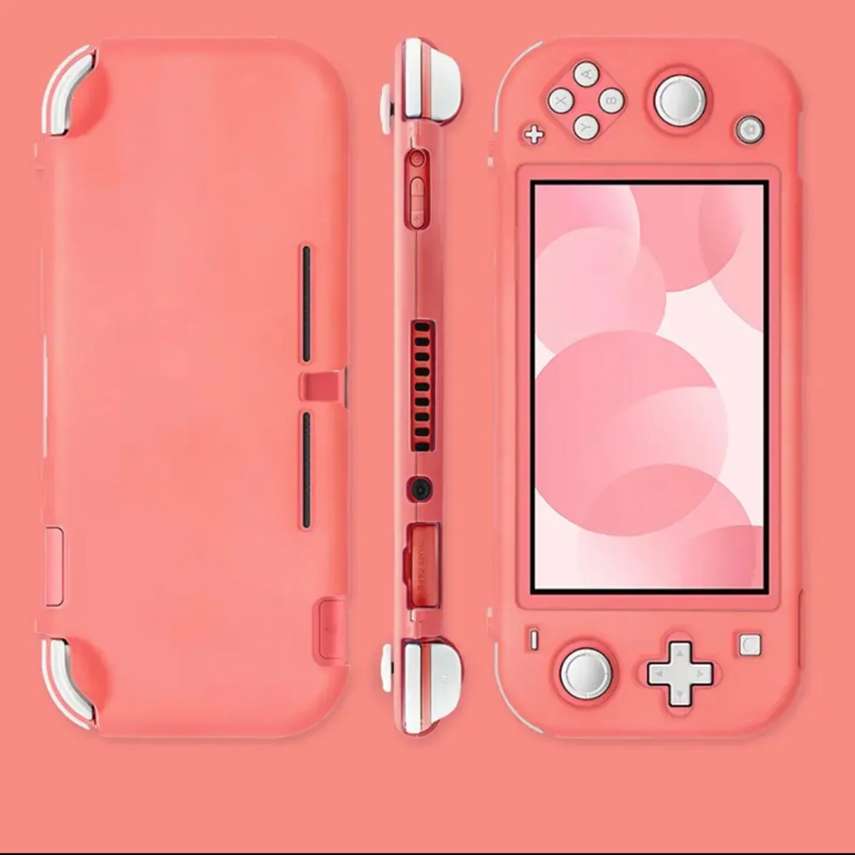 GENERICO - Carcasa Funda Protectora Para Nintendo Switch Lite Rojo.