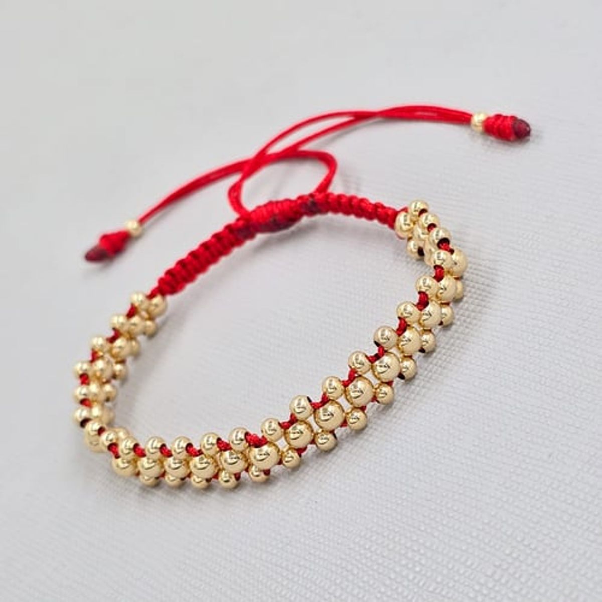 GENERICO - Pulsera Tejida Balin Oro Laminado 18k