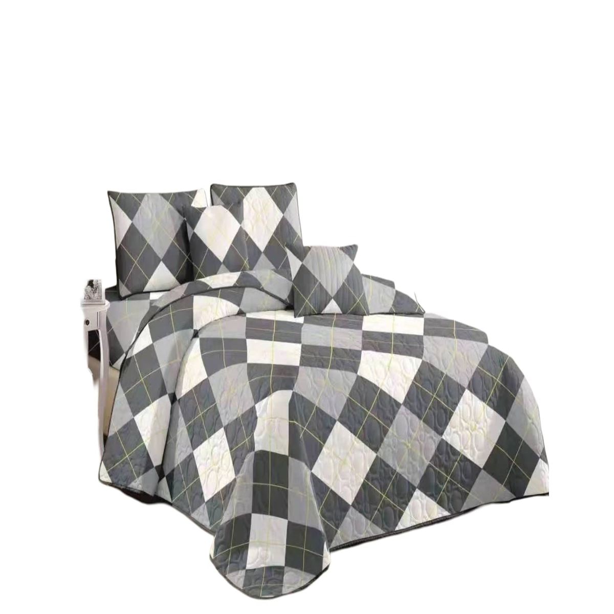 GENERICO - Cubrecama Quilt King para Verano y Primavera C19