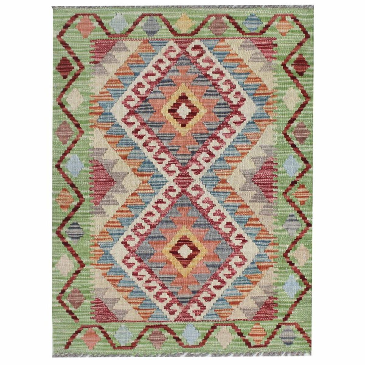 RUGS CL - Alfombra Rugscl Kilim Newtri Multicolor 65x87 cm  Pieza Única