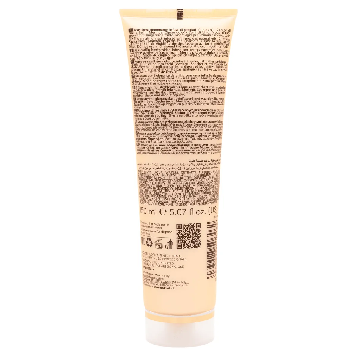 MEDAVITA - Máscara De Pelo Medavita Aceites 150ml Profesional.-
