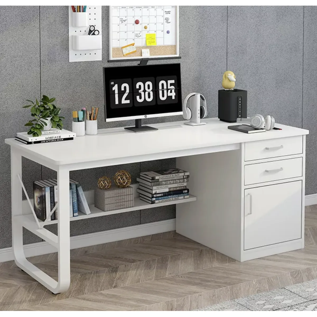 HOMER DESIGN - Escritorio Moderno Con Cajoneras 120x60x72cm Para Oficina…