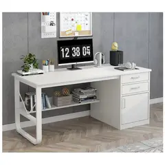 HOMER DESIGN - Escritorio Moderno Con Cajoneras 120x60x72cm Para Oficina