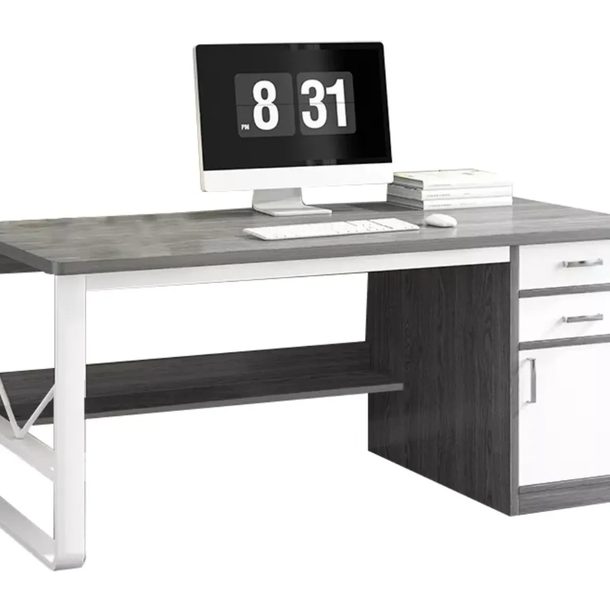 HOMER DESIGN - Escritorio Moderno Con Cajoneras 120x60x72cm Para Oficina…