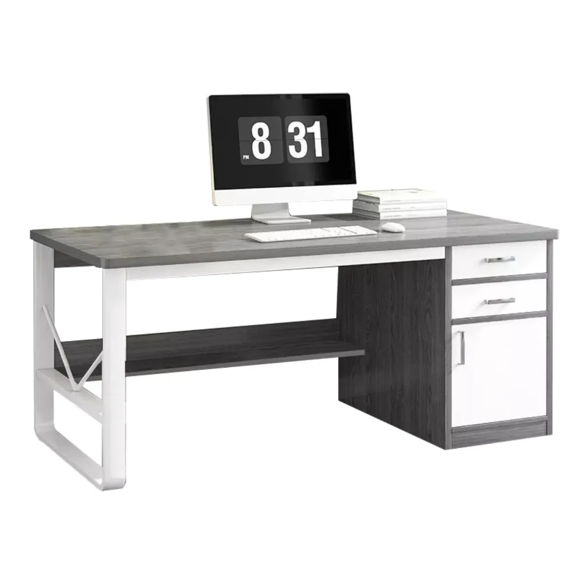 HOMER DESIGN - Escritorio Moderno Con Cajoneras 120x60x72cm Para Oficina…