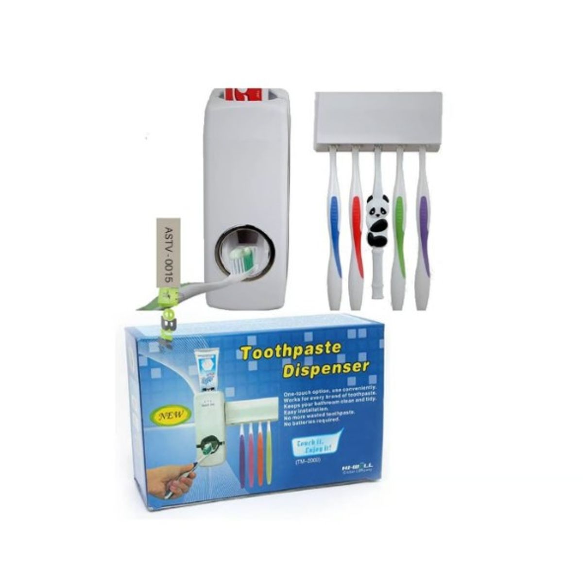 GENERICO - Dispensador Pasta Dental con Organizador de Cepillos