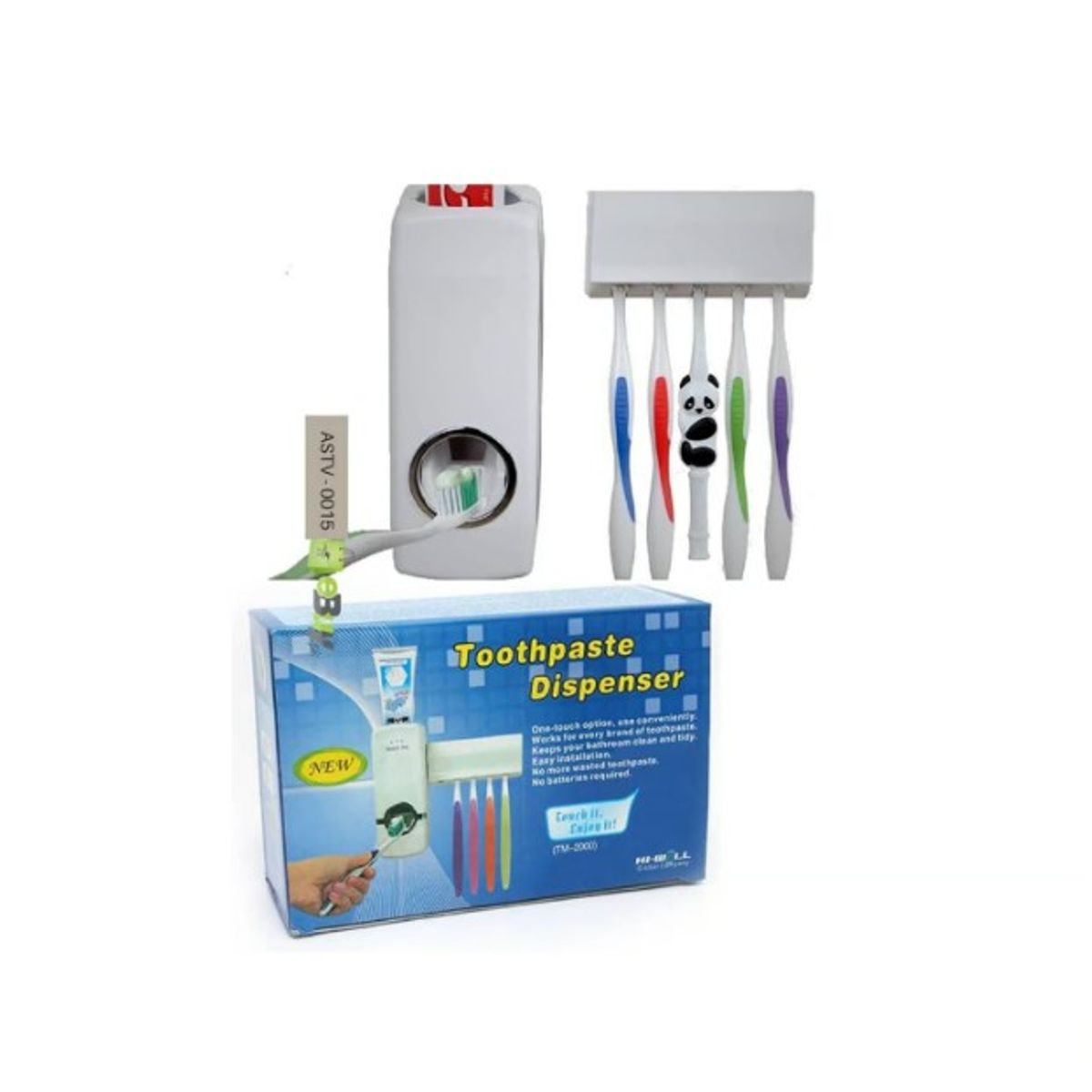 GENERICO - Dispensador Pasta Dental con Organizador de Cepillos