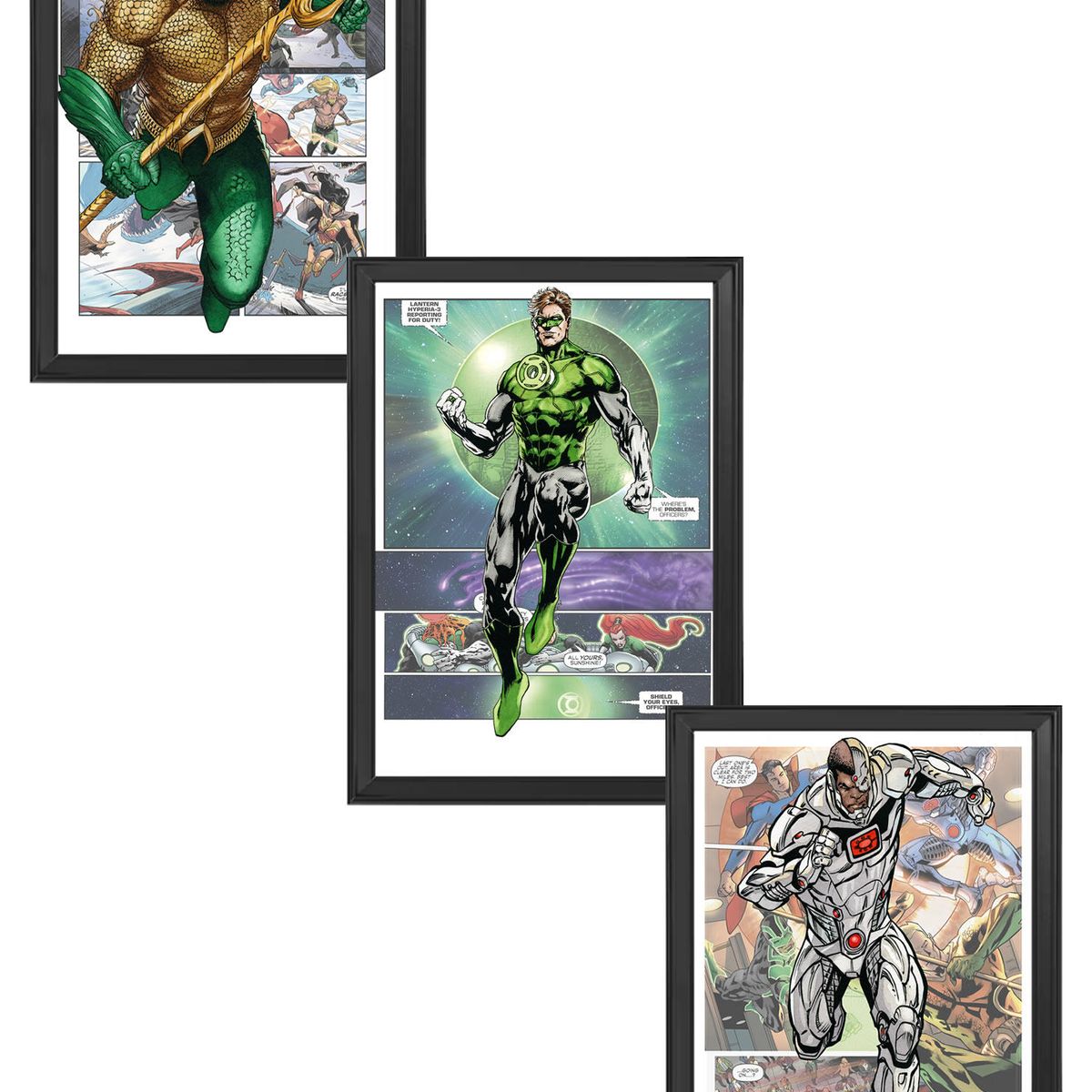 DECORACION CREATIVA - Set Cuadros Infantil DC - Heroes Originales Liga 2 Black