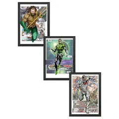 DECORACION CREATIVA - Set Cuadros Infantil DC - Heroes Originales Liga 2 Black