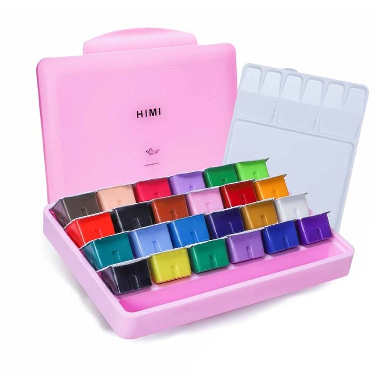 Set gouache 24 colores / 30gr sin pinceles rosado