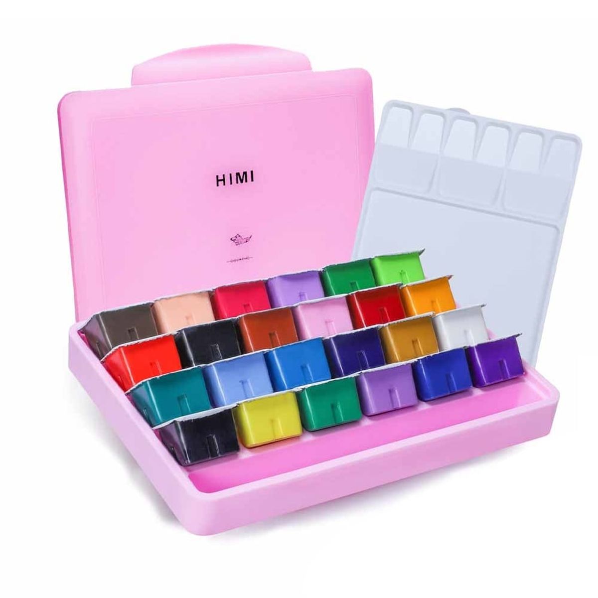 MIYA - Set Miya gouache 24 colores / 30gr sin pinceles rosado