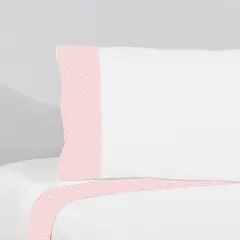 NINA HERRERA - Sábana Estampada Rositas Rosa 220 Hilos 1,5 Plaza