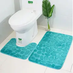 GENERICO - Alfombra De Baño Absorbente Suave Baño Piedras verde