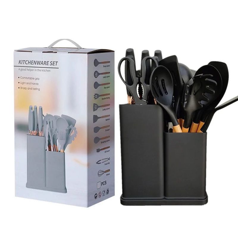 GENERICO - Set De Utensilios de Cocina Silicona 19 Piezas