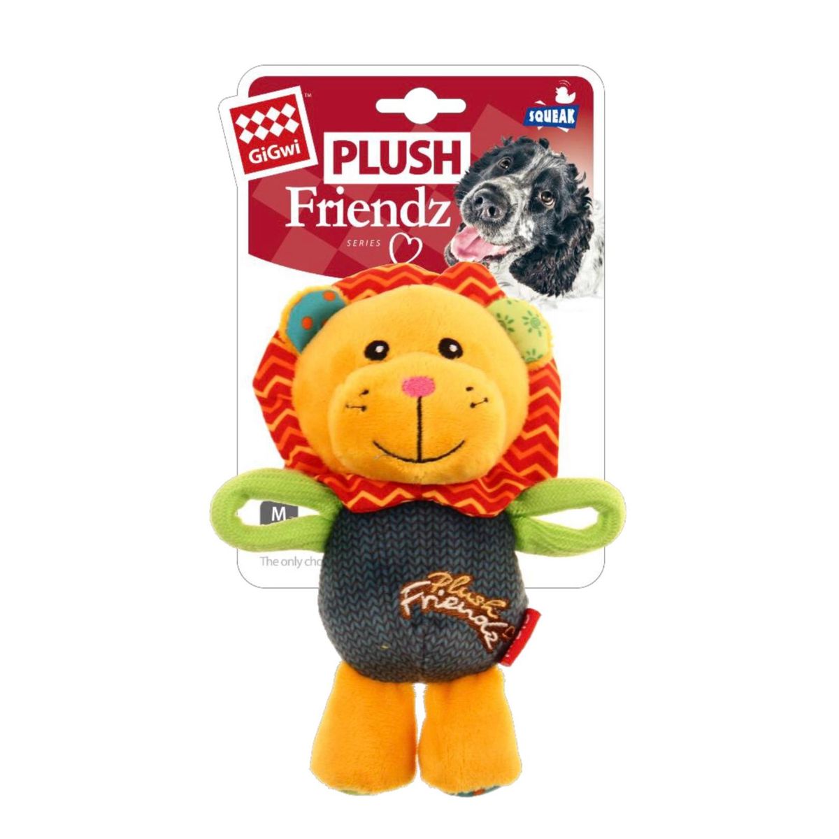 GIGWI - Peluche Leon Plush Friendz Con Sonido Gigwi para Perro