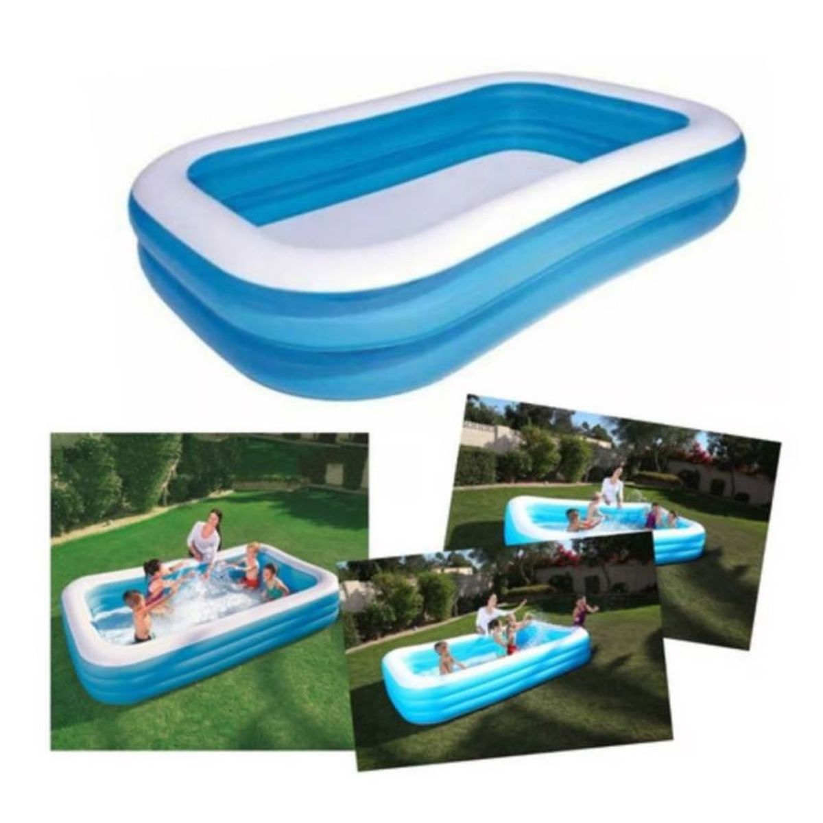 GENERICO - Piscina Inflable Para Niños y Adultos Agua en Familia 200X120X50