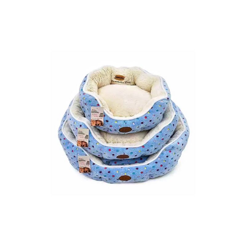 GENERICO - Cama Puntos Celeste para Perro