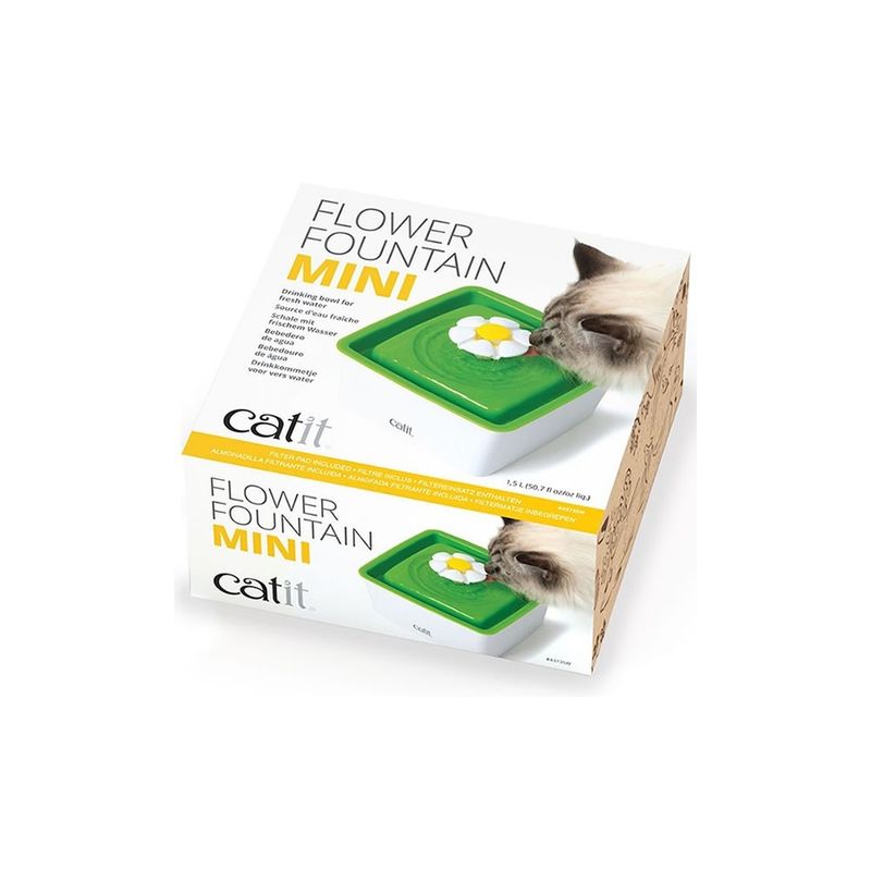 CATIT - Catit Fuente Bebedera Mini Flor 1.5 Litros para Gatos
