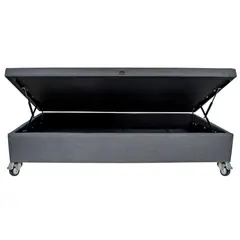 BLOCCARE - Base De Cama Baul Full L200cmRueda Deluxe ideal para aspiradora robot