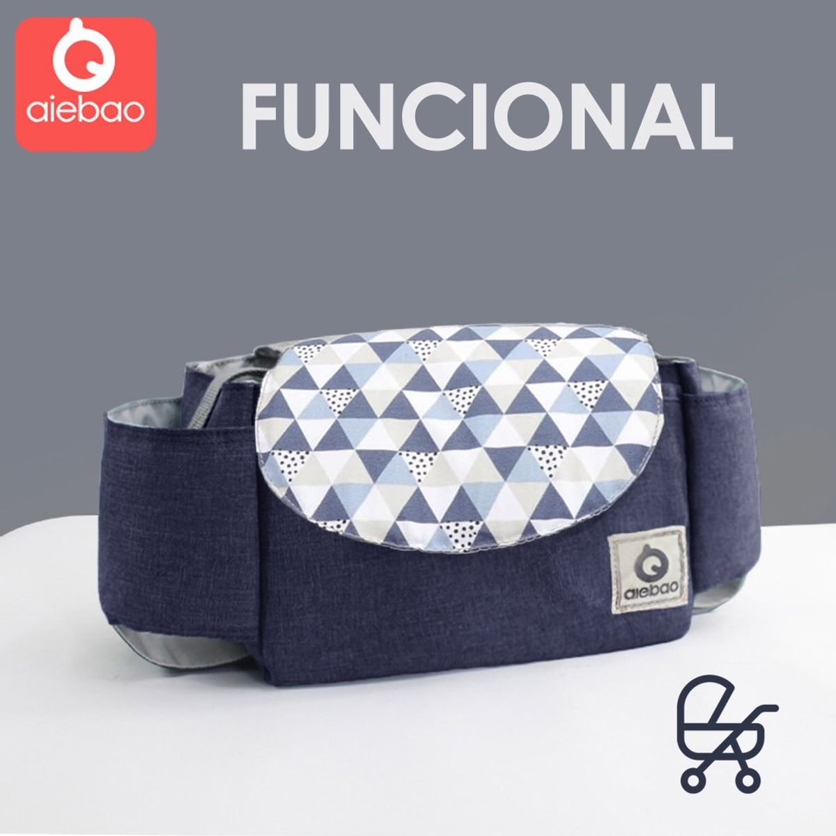 BABYMINE - Bolso Maternal Colgante Para Coche De Bebé Azul - Babymine