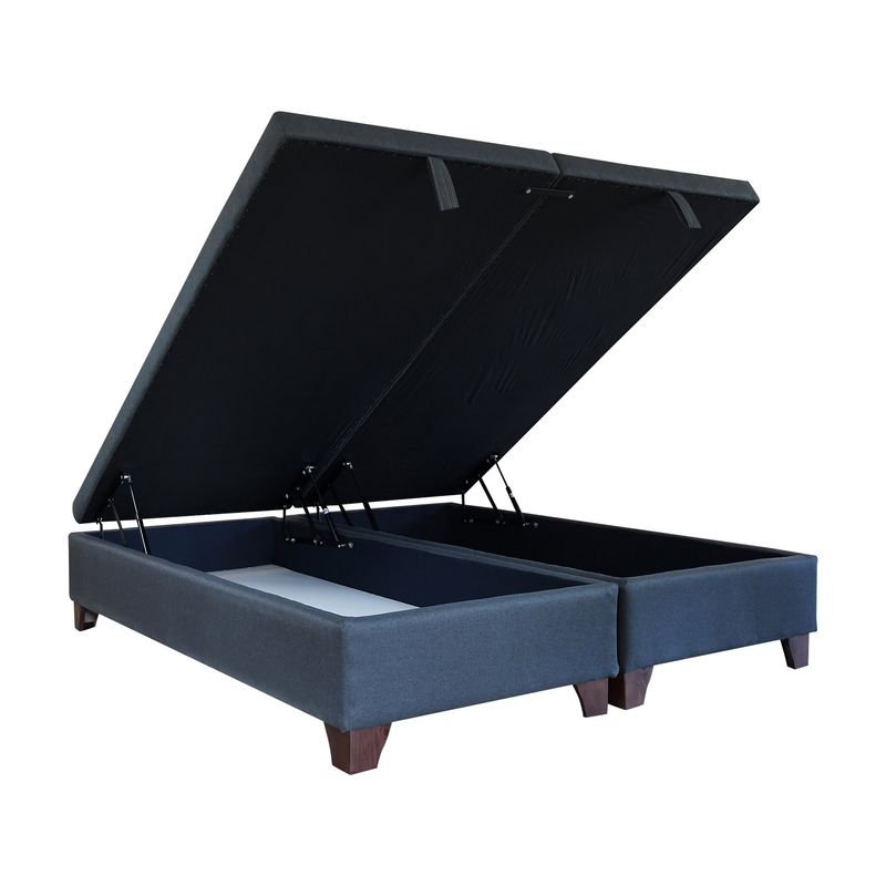 BLOCCARE - Base Cama Baul 2 Plazas Div. L190 cm. Patas 11cm para Aspiradora Robot